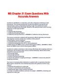 MS Chapter 31 Exam Questions With Accurate Answers