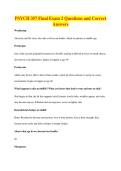 PSYCH 357 Final Exam 2 Questions and Correct&NewLine;Answers