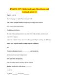PSYCH 357 Midterm Exam Questions and&NewLine;Correct Answers