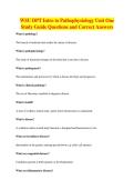 WSU DPT Intro to Pathophysiology Unit One&NewLine;Study Guide Questions and Correct Answers