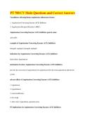 PT 700 CV Meds Questions and Correct Answers