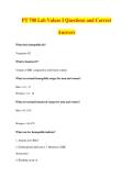 PT 700 Lab Values I Questions and Correct&NewLine;Answers