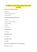 PT 700 Lab Values II Questions and Correct&NewLine;Answers