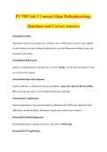 PT 700 Unit 3 Concept Maps Pathophysiology&NewLine;Questions and Correct Answers