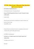 PT 700 - Patho Exam 1 Blueprint Map Questions&NewLine;and Correct Answers