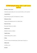 PT700 Pathophysiology Quiz 1 and Correct&NewLine;Answers