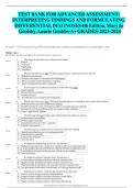 Updated&sol;Latest Advanced Assessment Interpreting Findings and Formulating Differential Diagnoses 4th Edition Mary Jo Goolsby Laurie Grubbs Test Bank Complete All Chapters Comprehensive Advanced Health Assessment Resource Practice Questions Answers Rational