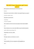 VBS 2032 Exam 4 Questions and Correct&NewLine;Answers