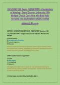 &lpar;GCU&rpar; NSG 300 Exam 3 &lpar;2026&sol;2027&rpar; - Foundations &NewLine;of Nursing - Grand Canyon University 100&plus;&NewLine;Multiple Choice Questions with Bold Italic &NewLine;Answers and Explanations &lpar;100&percnt; verified &NewLine;answers&rpar; A&plus; grade