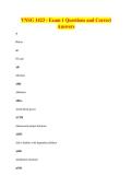 VNSG 1423 - Exam 1 Questions and Correct&NewLine;Answers