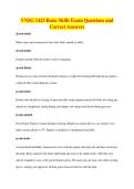 VNSG 1423 Basic Skills Exam Questions and&NewLine;Correct Answers