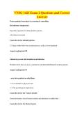 VNSG 1423 Exam 2 Questions and Correct&NewLine;Answers