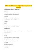 VNSG 1423 Final Exam Questions and Correct&NewLine;Answers