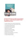 TESTBANK FOR Maternal-Child Nursing 6th Edition BY McKinney LATEST UPDATE 2026-2027 WITH  VERIFIED SOLUTIONS 