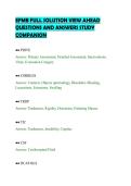 EFMB FULL SOLUTION VIEW AHEAD&NewLine;QUESTIONS AND ANSWERS STUDY&NewLine;COMPANION