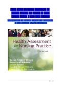Updated&sol;Latest Health Assessment for Nursing Practice 8th Edition Susan Fickertt Wilson Jean Giddens Test Bank Complete All Chapters Comprehensive Health Assessment Resource Practice Questions Answers Rationales Physical Examination Clinical Skills NCLEX 
