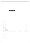 IT 105 FINAL EXAM QUESTIONS AND VERIFIED ANSWERS