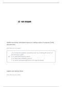 IT 105 FINAL REVIEW QUESTIONS AND VERIFIED ANSWERS