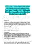 NSG6998 Pre-Predictor Exam Comprehensive FNP Certification Review Official Practice Exam Actual Exam 2026&sol;2027 with Detailed Rationales &vert; Complete Exam-Style Questions &vert; Pass Guaranteed &ndash; A&plus; Graded&NewLine;&NewLine;