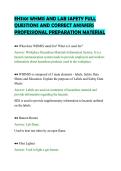 EHS101 WHMIS AND LAB SAFETY FULL&NewLine;QUESTIONS AND CORRECT ANSWERS&NewLine;PROFESSIONAL PREPARATION MATERIAL