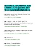 EHS101 WHMIS AND LAB SAFETY STUDY&NewLine;GUIDE TEST PAPER QUESTIONS WITH&NewLine;THOROUGH ANSWER EXPLANATIONS