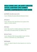 EHS101 WHMIS AND LAB SAFETY UPDATED&NewLine;ACTUAL QUESTIONS AND CORRECT&NewLine;ANSWERS COMPREHENSIVE STUDY GUIDE