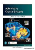 TEST BANK FOR Automotive Chassis Systems 8th Edition by James Halderman ISBN&colon; 9780135758571 COMPLETE GUIDE ALL CHAPTERS COVERED 100&percnt; VERIFIED A&plus; GRADE ASSURED&excl;&excl;&excl;&excl;&excl;&excl;NEW LATEST UPDATE&excl;&excl;&excl;&excl;&excl;