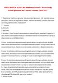 HURST Review NCLEX-RN Readiness Exam 1 Study Guide Questions and Correct Answers &vert; HURST Review &vert; 2026&sol;2027 &vert; Comprehensive NCLEX-RN Readiness Review