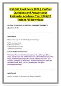 NSG 552 Final Exam 2026 &vert; Verified &NewLine;Questions and Answers plus &NewLine;Rationales Academic Year 2026&sol;27 &NewLine;Instant Pdf Download