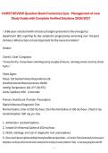 HURST Review Question Bank&colon; Management of Care Study Guide with Verified Solutions &vert; HURST Review &vert; 2026&sol;2027 &vert; NCLEX-RN Management of Care Study Guide