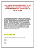 AQA A-LEVEL HISTORY COMPONENT 1C THE &NewLine;TUDORS EXAM 200 ACTUAL QUESTIONS &NewLine;AND CORRECT ANSWER WITH RATIONALE &NewLine;LATEST 2026&excl;&excl;&excl;