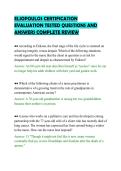 ELIOPOULOS CERTIFICATION&NewLine;EVALUATION TESTED QUESTIONS AND&NewLine;ANSWERS COMPLETE REVIEW
