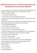 HURST Review Questions 6&colon; Certification Exam with 100 Questions and Correct Answers &vert; HURST Review &vert; 2026&sol;2027 &vert; Comprehensive NCLEX-RN Practice Study Guide