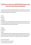Package deal for HURST Review Exam Study Guide Questions and Verified Answers &vert; HURST Review &vert; 2026&sol;2027 &vert; Comprehensive NCLEX Nursing Review