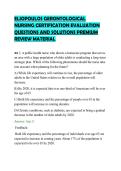 ELIOPOULOS GERONTOLOGICAL&NewLine;NURSING CERTIFICATION EVALUATION&NewLine;QUESTIONS AND SOLUTIONS PREMIUM&NewLine;REVIEW MATERIAL