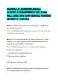 ELIOPOULOS GERONTOLOGICAL&NewLine;NURSING COMPREHENSIVE TEST BANK&NewLine;FULL QUESTIONS AND VERIFIED ANSWERS&NewLine;LEARNING PACKAGE