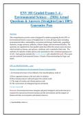 ENV 101 Graded Exams 1&ndash;4 &ndash; &NewLine;Environmental Science &ndash; &lpar;2026&rpar; Actual &NewLine;Questions & Answers &lpar;StraighterLine&rpar; 100&percnt; &NewLine;Guarantee Pass