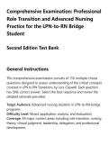 Comprehensive Examination&colon; Professional&NewLine;Role Transition and Advanced Nursing&NewLine;Practice for the LPN-to-RN Bridge&NewLine;Student