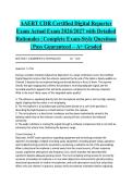 AAERT CDR Certified Digital Reporter Exam Actual Exam 2026&sol;2027 with Detailed Rationales &vert; Complete Exam-Style Questions &vert; Pass Guaranteed &ndash; A&plus; Graded&NewLine;&NewLine;