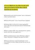 LP GAS PROPANE HANDLING REVIEW&NewLine;2026 QUESTIONS WITH SOLUTIONS&NewLine;TESTED QUESTIONS&period;