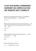 LP-GAS TEXAS BOBTAIL COMPREHENSIVE&NewLine;ASSESSMENT 2026 VERIFIED SOLUTIONS&NewLine;AND TRANSPORT SAFETY TRAINING KIT