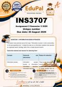 INS3707 Assignment 2 &lpar;COMPLETE ANSWERS&rpar; Semester 2 2026 - DUE 20 August  2026