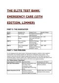 2026&sol;2027 THE ELITE TEST BANK&colon; Emergency Care 15th Edition &lpar;Limmer&rpar; &vert; 33&plus; Advanced Q&A &plus; AHA 2025 Guidelines