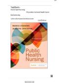 TEST BANK FOR Public Health Nursing&colon; Population-Centered Health Care in the Community 11th Edition by Marcia Stanhope&comma; Jeanette Lancaster ISBN&colon; 978-0323882828 COMPLETE GUIDE 100 &percnt; VERIFIED A&plus; GRADE ASSURED&excl;&excl;&excl;&excl;NEW LATEST UPDATE&excl;&excl;&excl;&excl;