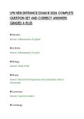 LPN HESI ENTRANCE EXAM III 2026 COMPLETE&NewLine;QUESTION SET AND CORRECT ANSWERS&NewLine;GRADED A PLUS
