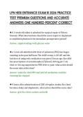 LPN HESI ENTRANCE EXAM III 2026 PRACTICE&NewLine;TEST PREMIUM QUESTIONS AND ACCURATE&NewLine;ANSWERS ONE HUNDRED PERCENT CORRECT