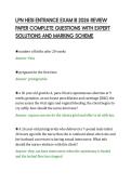 LPN HESI ENTRANCE EXAM III 2026 REVIEW&NewLine;PAPER COMPLETE QUESTIONS WITH EXPERT&NewLine;SOLUTIONS AND MARKING SCHEME