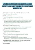 LPN TO RN TRANSITIONS CERTIFICATION&NewLine;SCRIPT 2026 QUESTIONS WITH SOLUTIONS&NewLine;GRADED A&plus;