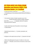 IVY TECH APHY 101 FINAL EXAM&NewLine;Question and Answer 2026 &vert; Full&NewLine;Revision Guide &vert; A&plus; Verified&NewLine;