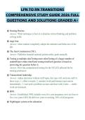 LPN TO RN TRANSITIONS&NewLine;COMPREHENSIVE STUDY GUIDE 2026 FULL&NewLine;QUESTIONS AND SOLUTIONS GRADED A&plus;